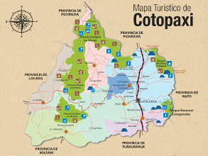 Carte touristique de la province du Cotopaxi